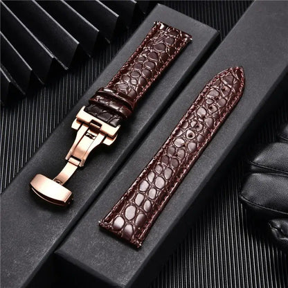 Suunto Genuine Leather Band - Crocodile Pattern Classic BandsCo Straps
