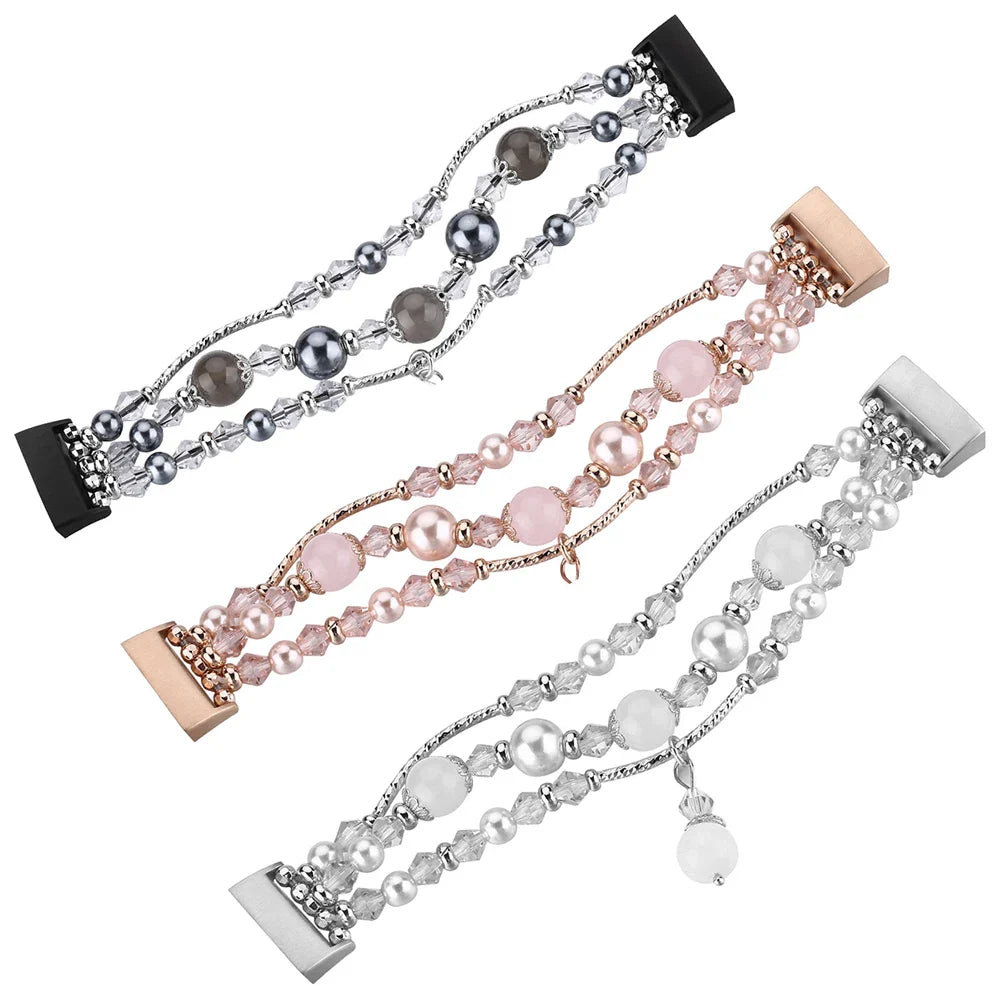 Fitbit Charge 6, 5, 4, 3, Fashion Beaded Strap BandsCo Straps