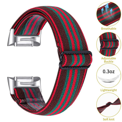 Fitbit Charge 6 5 Nylon Strap - Elastic Sport Fabric Design BandsCo Straps