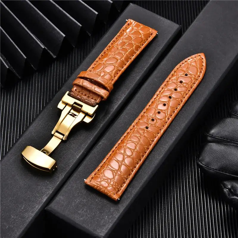 Samsung Galaxy Watch Crocodile Leather Band BandsCo Straps
