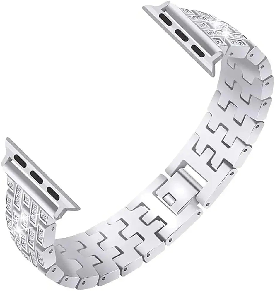 Apple Watch Bedazzled Stainless Steel Strap - Elegant Design BandsCo Straps