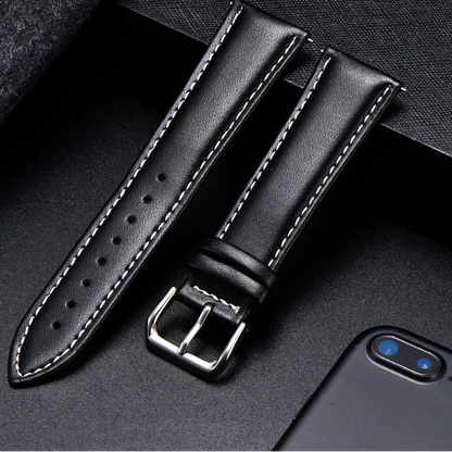 Motorola Moto Watch Band, Soft Calfskin Leather Strap, Steel Buckle BandsCo Straps