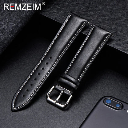 Polar Leather Watch Band For Smartwatch Calfskin Replacement Strap Buckle BandsCo Straps