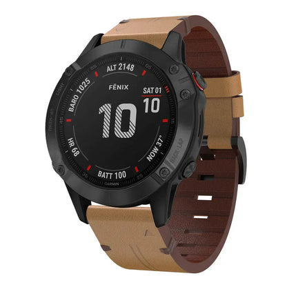 Garmin Soft Leather Band - QuickFit Stylish Upgrade BandsCo Straps