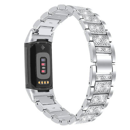 Fitbit Charge 6, 5, 4, 3 Metal Band Luxury Rhinestone Strap BandsCo Straps
