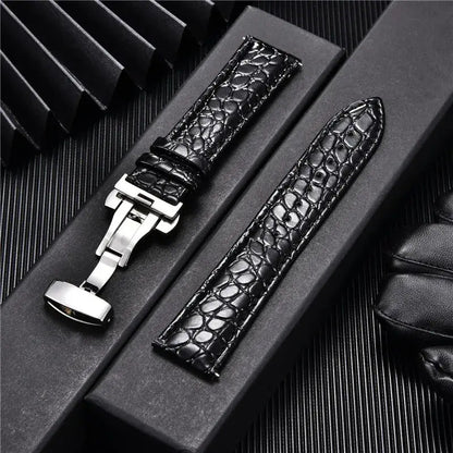Samsung Galaxy Watch Crocodile Leather Band BandsCo Straps