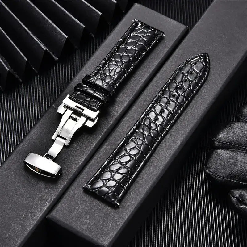 Suunto Genuine Leather Band - Crocodile Pattern Classic BandsCo Straps