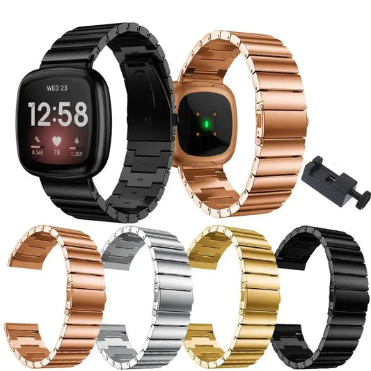 Fitbit Versa & Sense Stainless Steel Band - Classy Strap BandsCo Straps