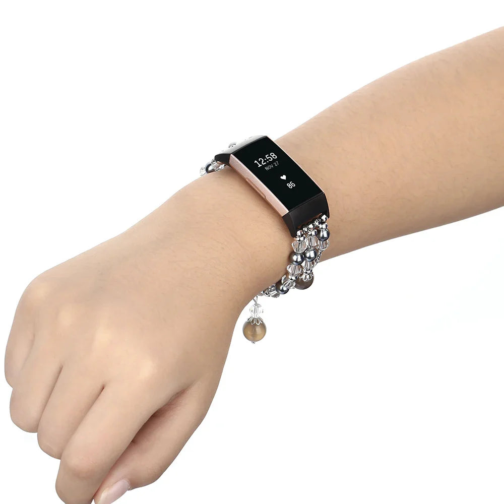 Fitbit Charge 6, 5, 4, 3, Fashion Beaded Strap BandsCo Straps