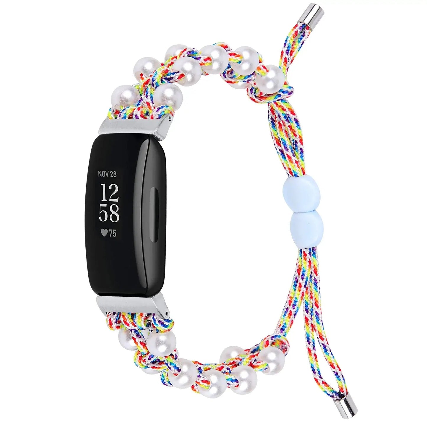 Fitbit Inspire 3, 2, 1, HR Braided Bead Band - Stylish Strap BandsCo Straps