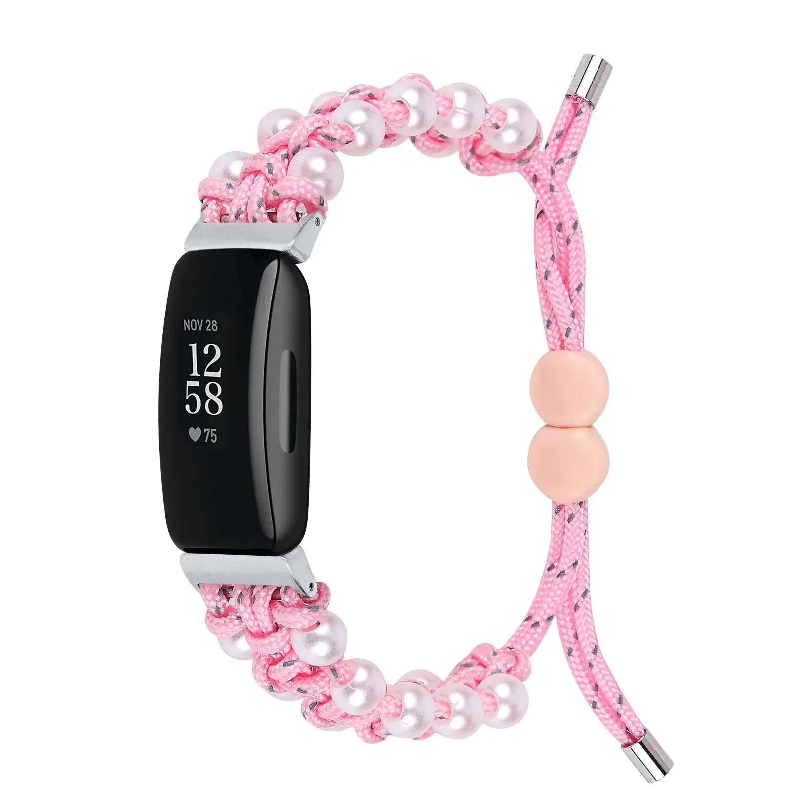 Fitbit Inspire 3, 2, 1, HR Braided Bead Band - Stylish Strap BandsCo Straps