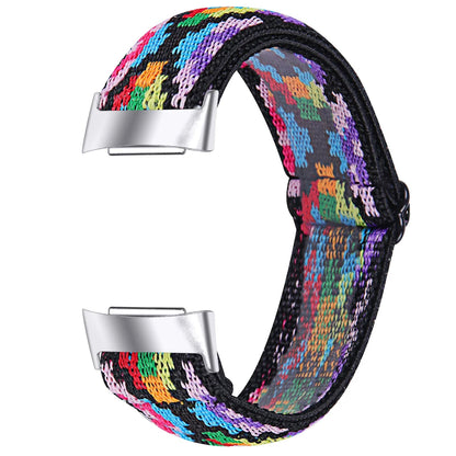 Fitbit Charge 6 5 Nylon Strap - Elastic Sport Fabric Design BandsCo Straps