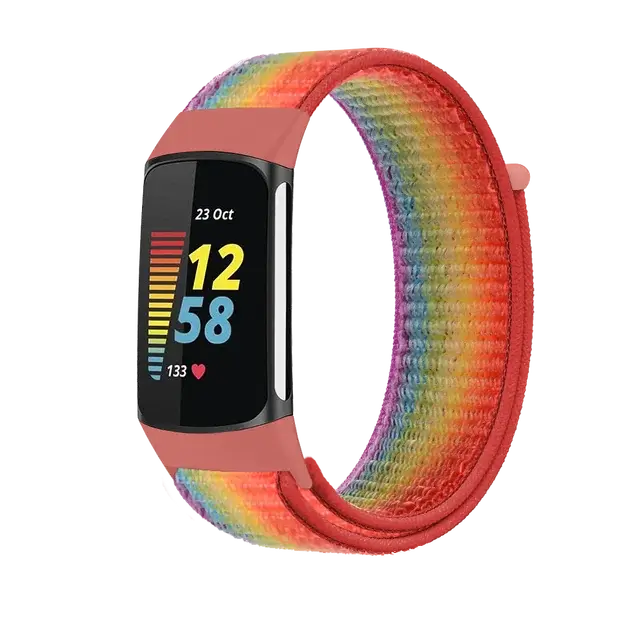 Fitbit Charge 5 6 Nylon Velcro Band - Durable Comfortable Strap BandsCo Straps