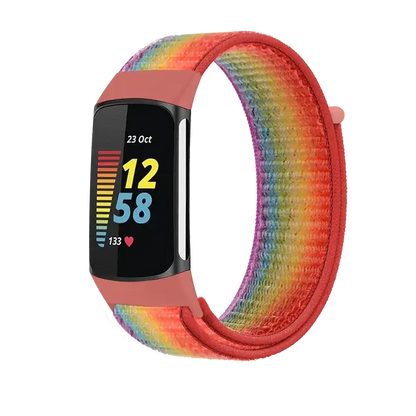 Fitbit Charge 5 6 Nylon Velcro Band - Durable Comfortable Strap BandsCo Straps