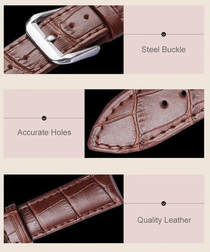 Fitbit Charge 6 5 4 3 Leather Band - Premium Classic Style BandsCo Straps