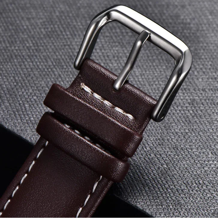 Motorola Moto Watch Band, Soft Calfskin Leather Strap, Steel Buckle BandsCo Straps