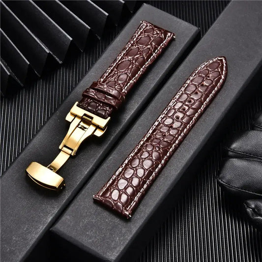 Ticwatch Crocodile Pattern Leather Band - Rugged and Durable BandsCo Straps