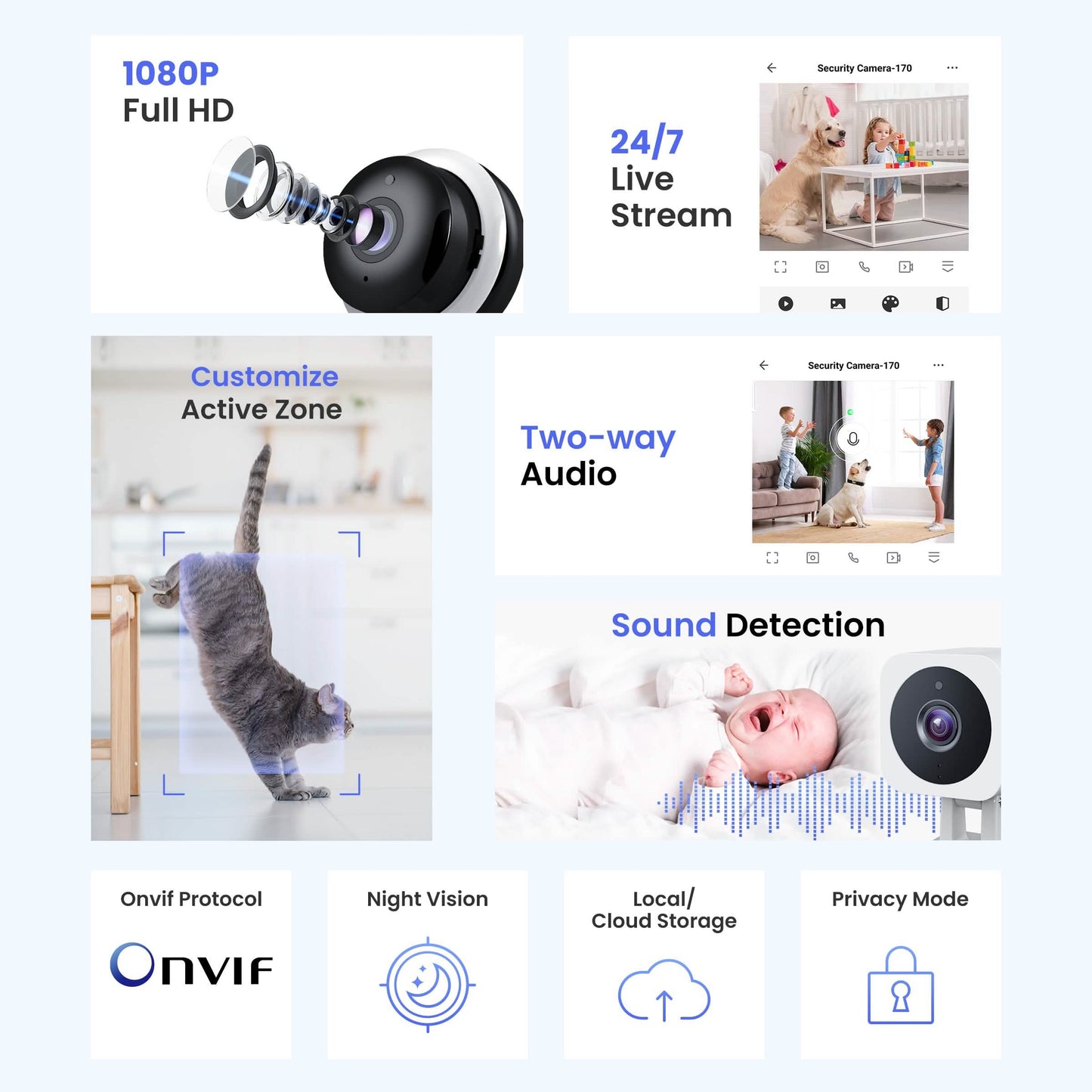 3MP Wireless Smart AI Home Security Camera – Two-Way Audio, Motion Detection, Night Vision DailySale