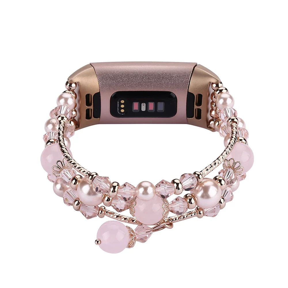 Fitbit Charge 6, 5, 4, 3, Fashion Beaded Strap BandsCo Straps