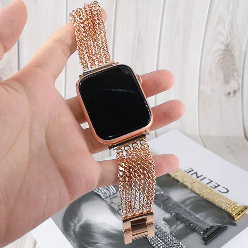 Apple Watch Stainless Steel Band Strap Chain Link Design BandsCo Straps