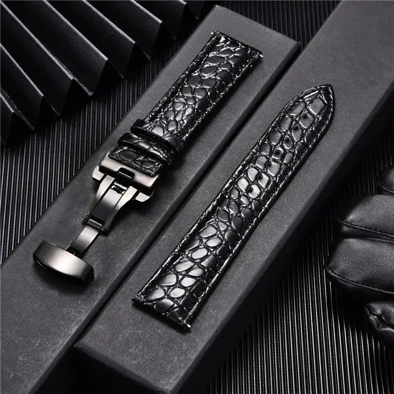Samsung Galaxy Watch Crocodile Leather Band BandsCo Straps