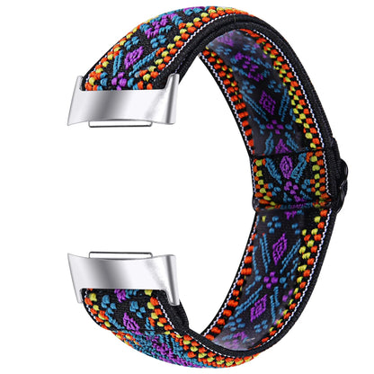 Fitbit Charge 6 5 Nylon Strap - Elastic Sport Fabric Design BandsCo Straps