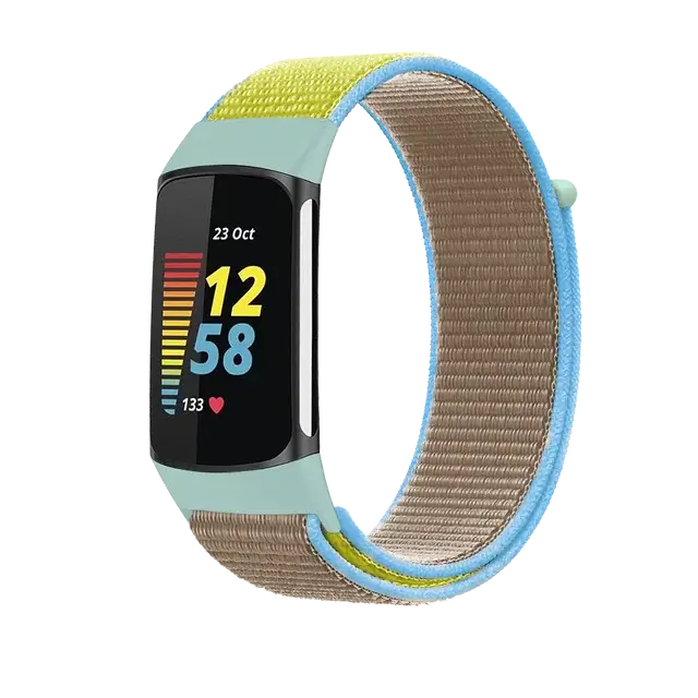 Fitbit Charge 5 6 Nylon Velcro Band - Durable Comfortable Strap BandsCo Straps