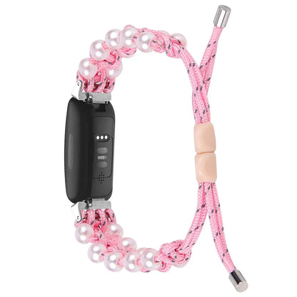 Fitbit Inspire 3, 2, 1, HR Braided Bead Band - Stylish Strap BandsCo Straps
