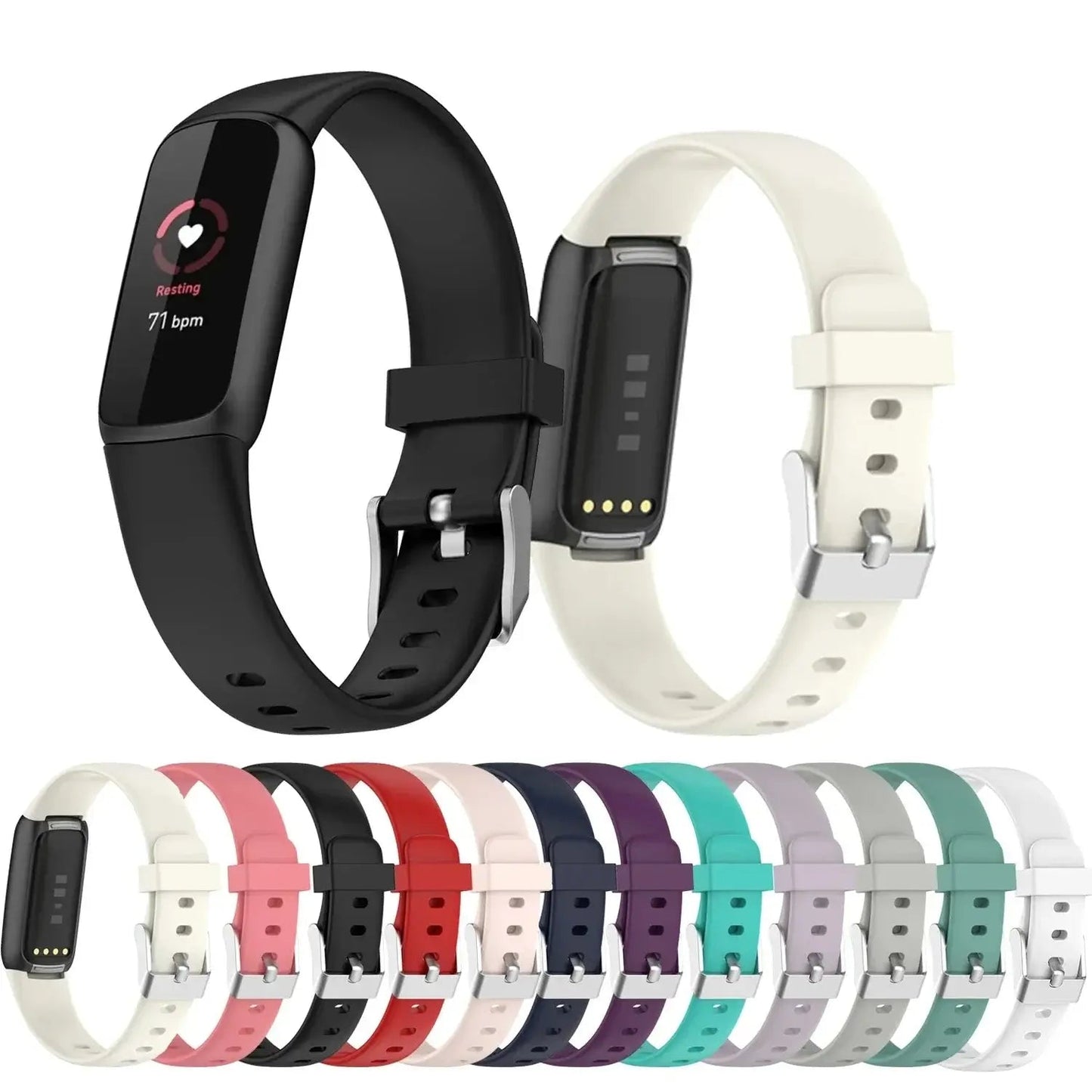 Fitbit Luxe Silicone Band - Soft Comfortable Flexible Strap BandsCo Straps