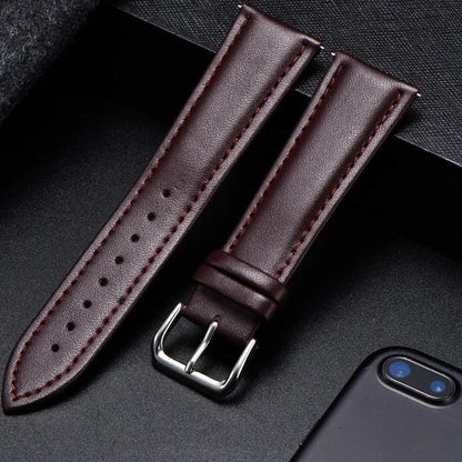 Motorola Moto Watch Band, Soft Calfskin Leather Strap, Steel Buckle BandsCo Straps