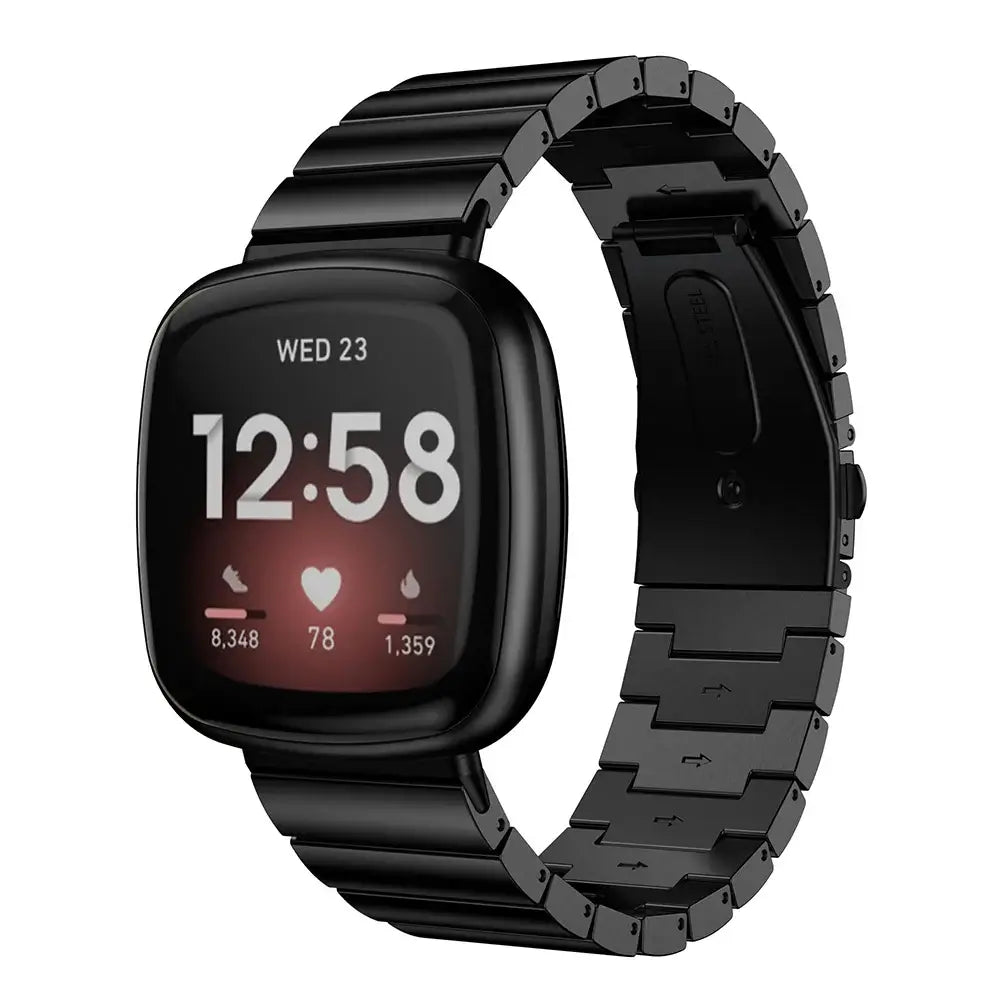 Fitbit Versa & Sense Stainless Steel Band - Classy Strap BandsCo Straps