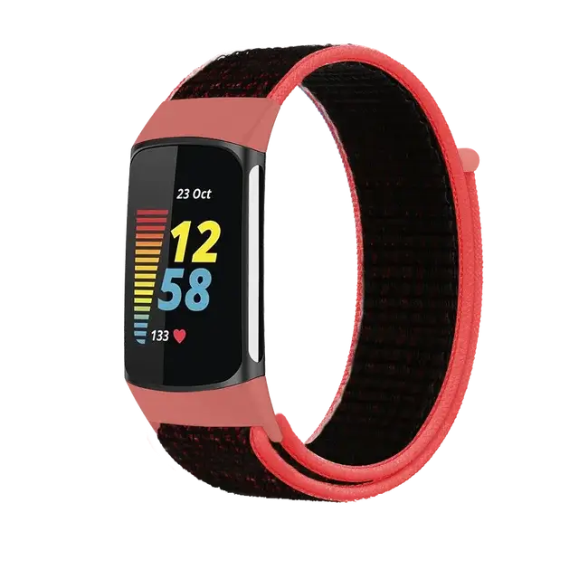 Fitbit Charge 5 6 Nylon Velcro Band - Durable Comfortable Strap BandsCo Straps