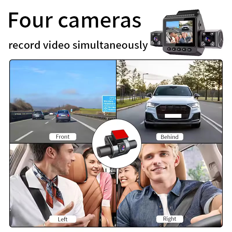 360° Car Drive Recorder – Night Vision, 1080p, 4-Channel DailySale