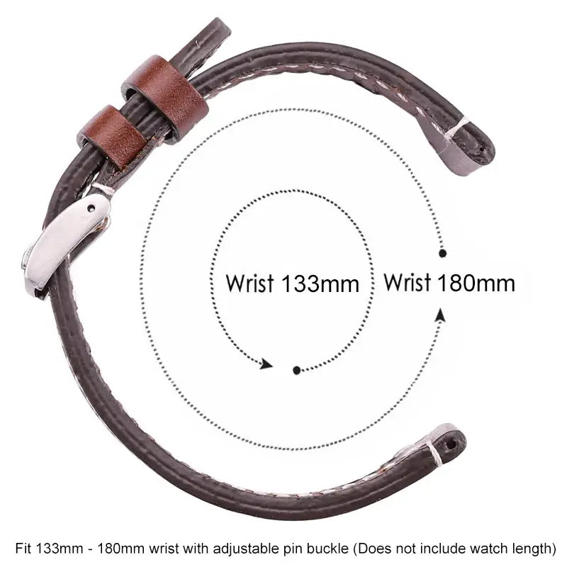 Ticwatch Genuine Leather Band - Elegant Minimalist Design BandsCo Straps