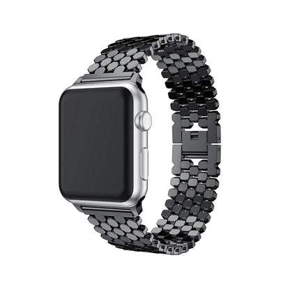 Apple Watch Stainless Steel Strap - Sleek Fish-Scale Design BandsCo Straps