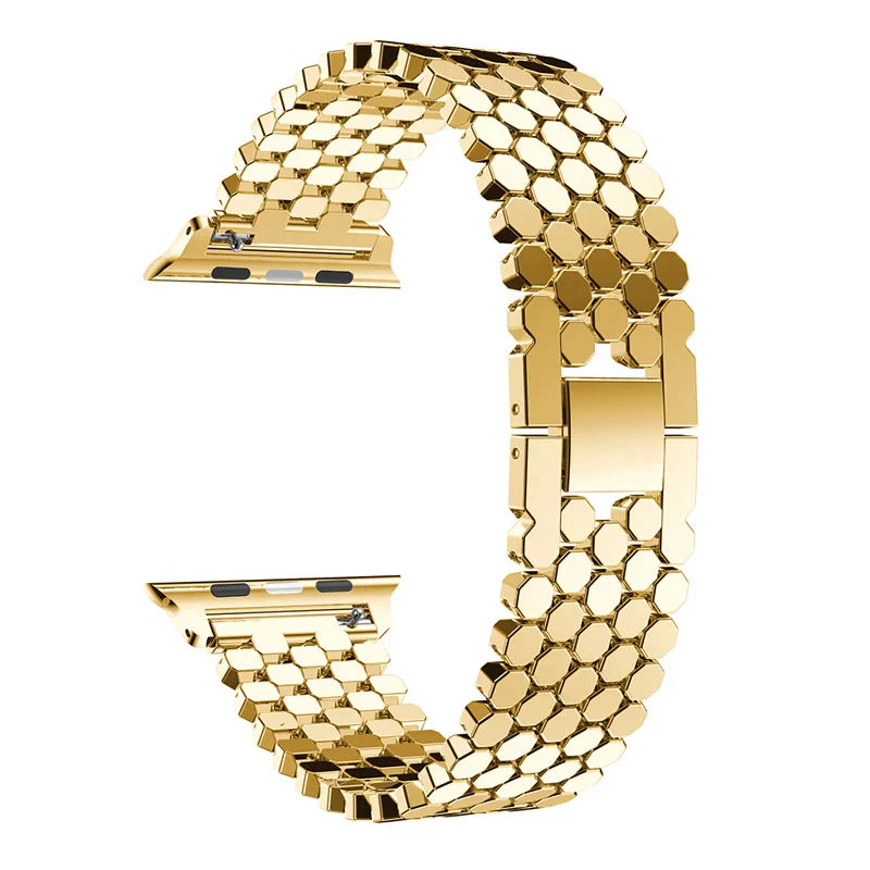 Apple Watch Stainless Steel Strap - Sleek Fish-Scale Design BandsCo Straps