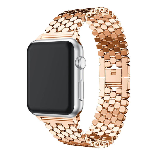 Apple Watch Stainless Steel Strap - Sleek Fish-Scale Design BandsCo Straps