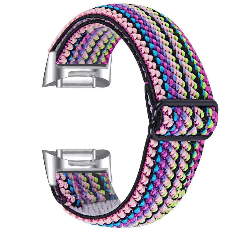 Fitbit Charge 6 5 Nylon Strap - Elastic Sport Fabric Design BandsCo Straps