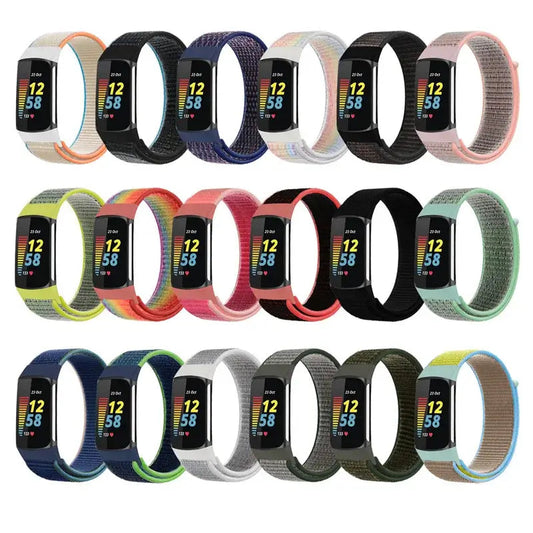 Fitbit Charge 5 6 Nylon Velcro Band - Durable Comfortable Strap BandsCo Straps