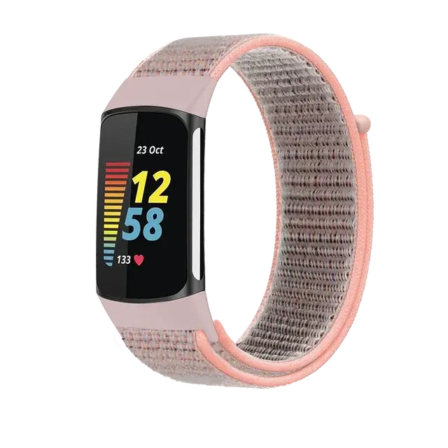 Fitbit Charge 5 6 Nylon Velcro Band - Durable Comfortable Strap BandsCo Straps