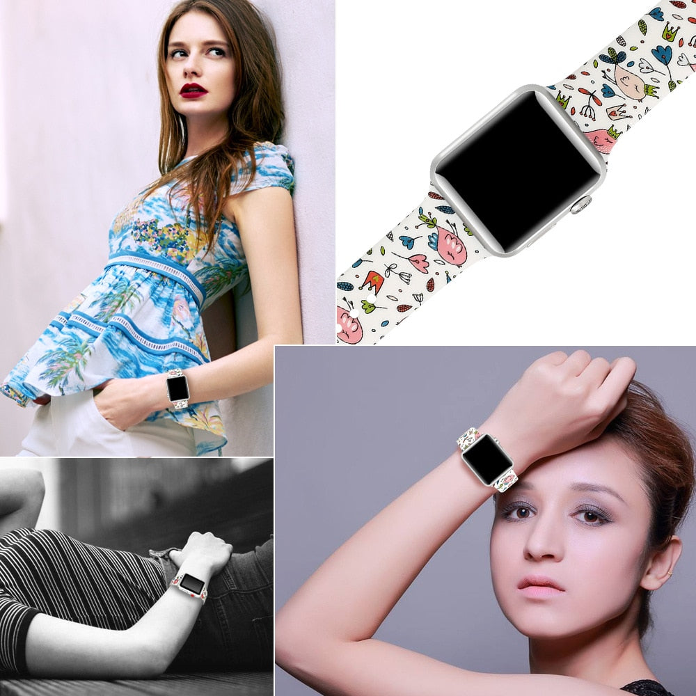 Sublimation Print silicone straps for Apple Watch - Wristwatchstraps.co