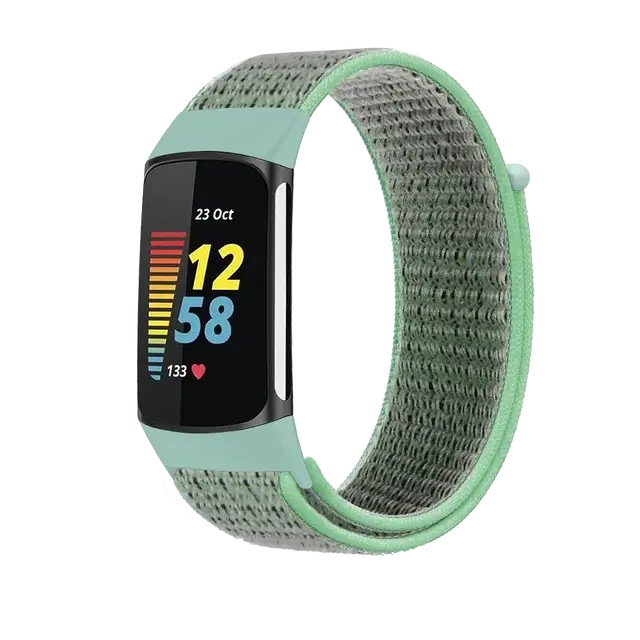 Fitbit Charge 5 6 Nylon Velcro Band - Durable Comfortable Strap BandsCo Straps
