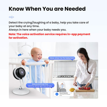 3MP Wireless Smart AI Home Security Camera – Two-Way Audio, Motion Detection, Night Vision DailySale