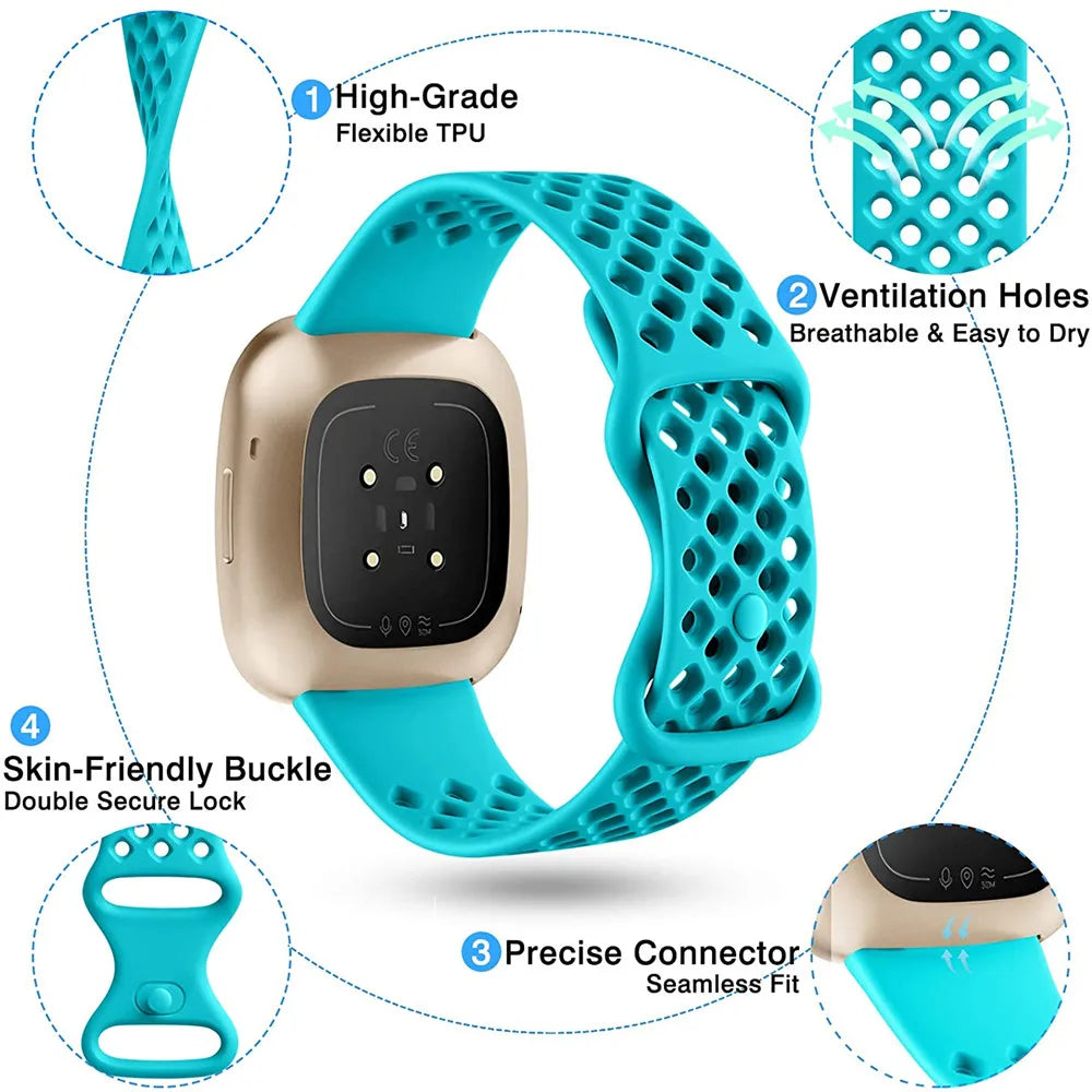 Breathable Sport Fitbit Versa & Sense Bands BandsCo Straps
