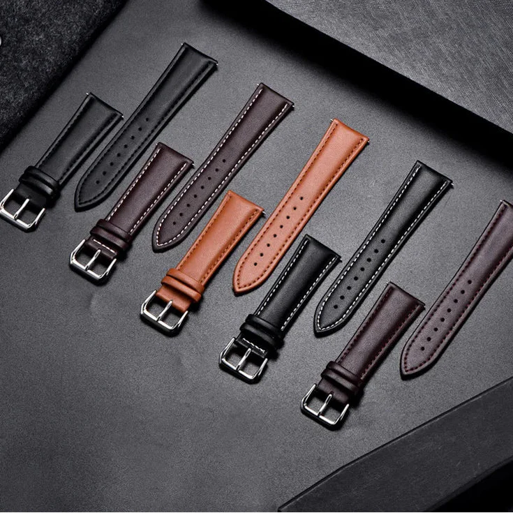 Motorola Moto Watch Band, Soft Calfskin Leather Strap, Steel Buckle BandsCo Straps