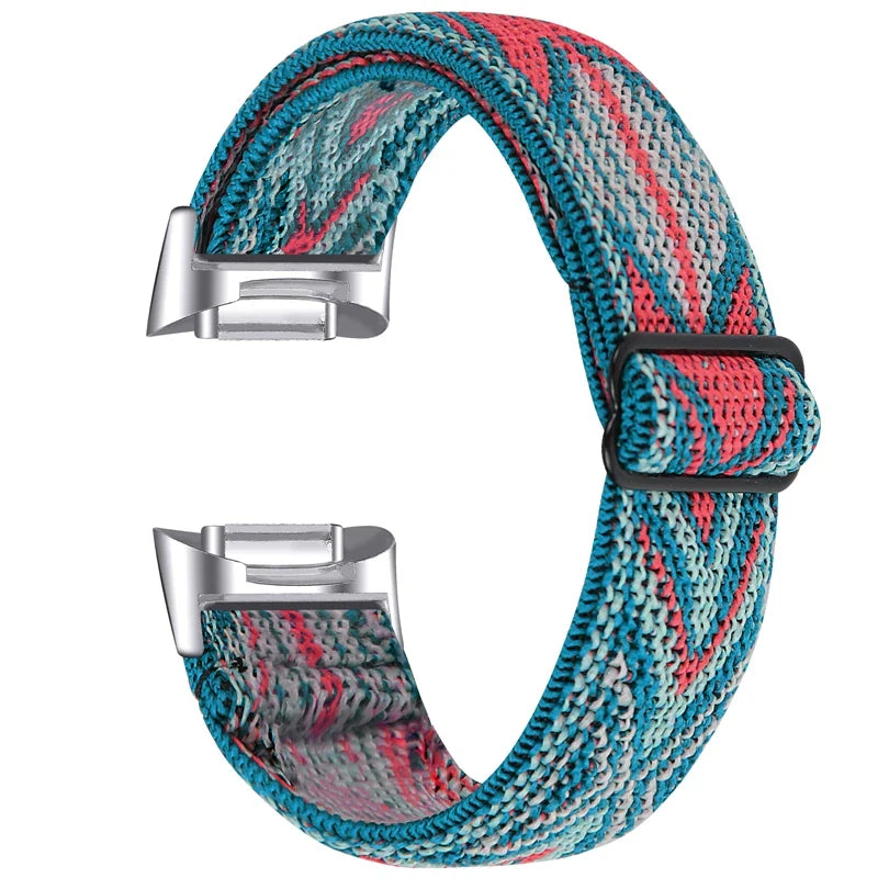 Fitbit Charge 6 5 Nylon Strap - Elastic Sport Fabric Design BandsCo Straps