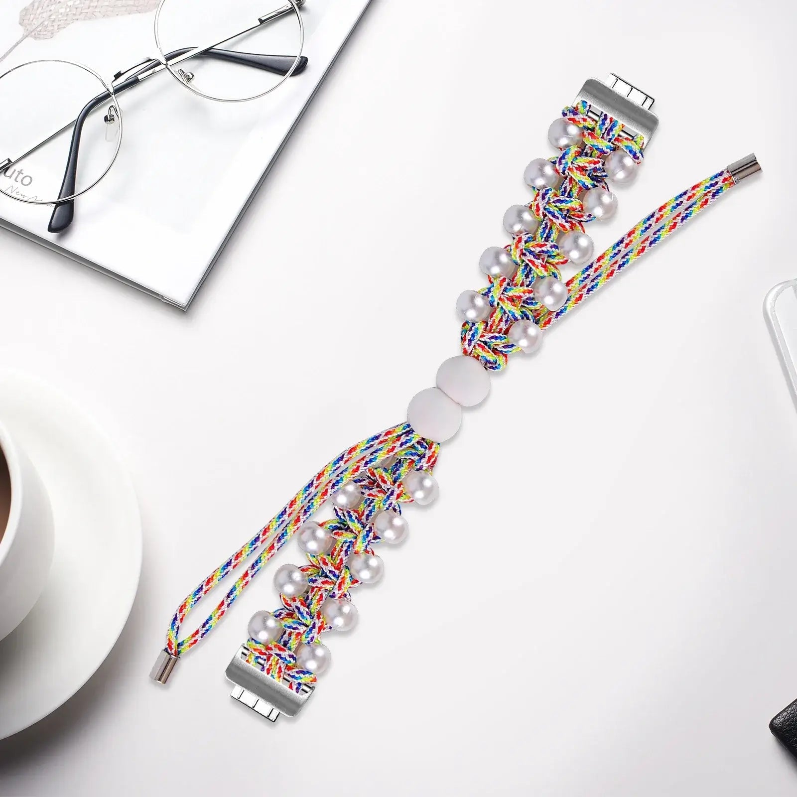 Fitbit Inspire 3, 2, 1, HR Braided Bead Band - Stylish Strap BandsCo Straps