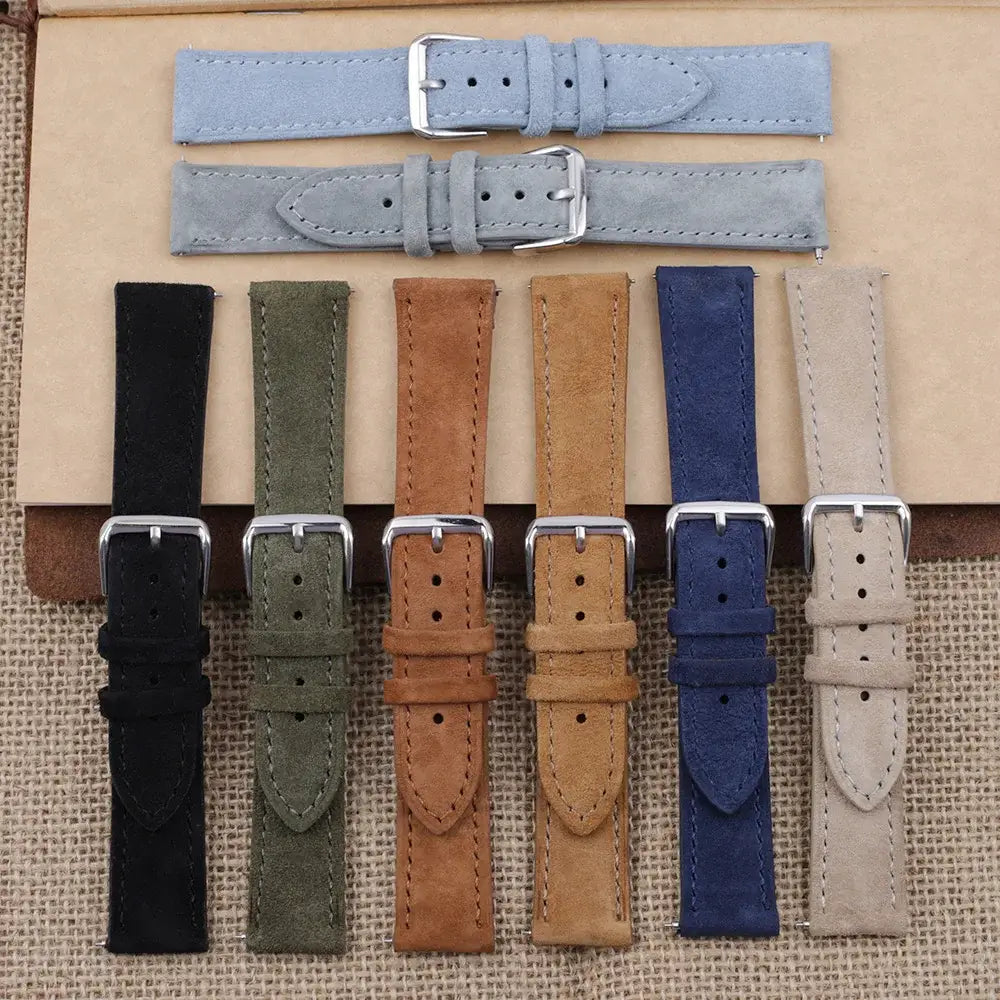 Suunto Soft Suede Leather Strap - Comfortable and Breathable BandsCo Straps