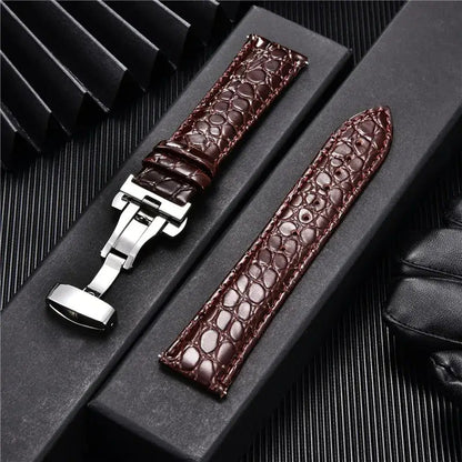 Suunto Genuine Leather Band - Crocodile Pattern Classic BandsCo Straps
