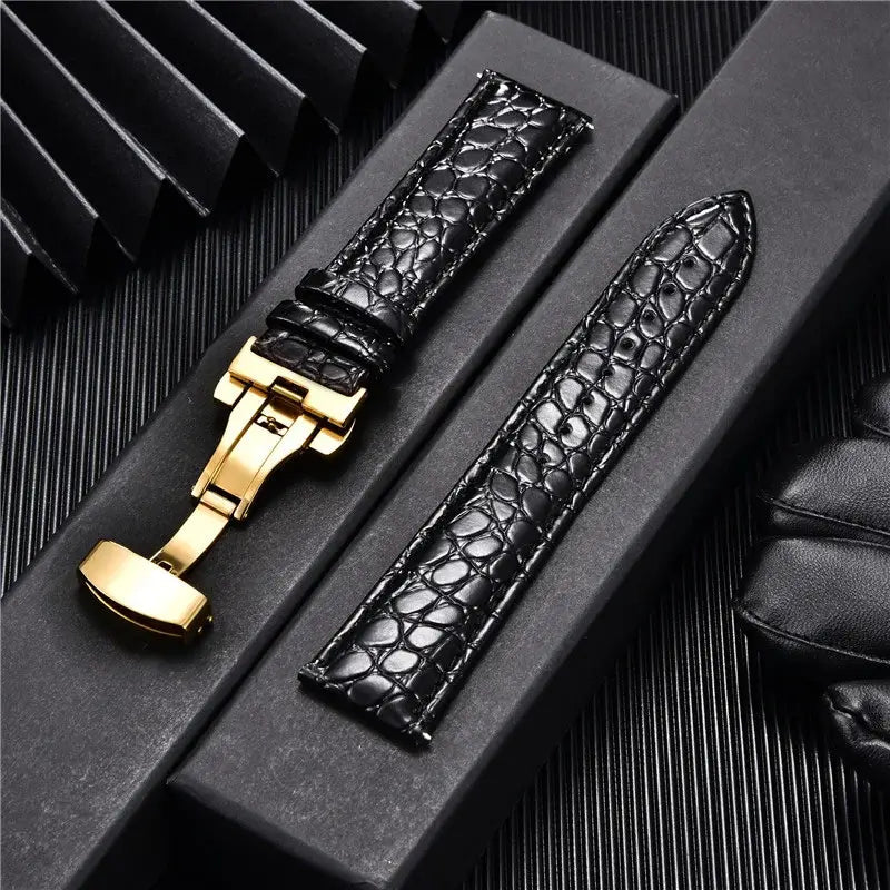 Ticwatch Crocodile Pattern Leather Band - Rugged and Durable BandsCo Straps